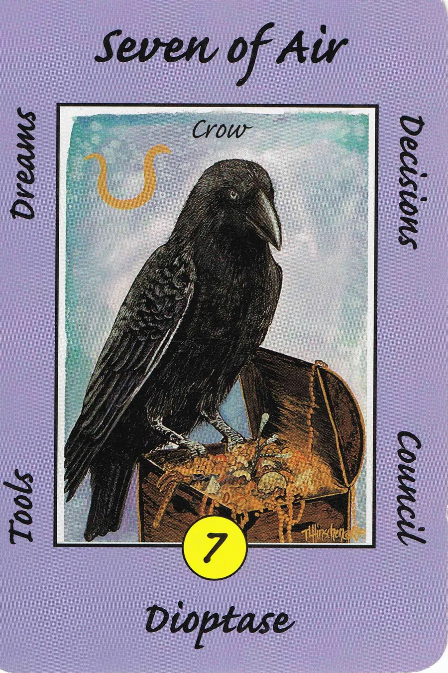 Seven of Air from the Australian Animal Tarot deck
