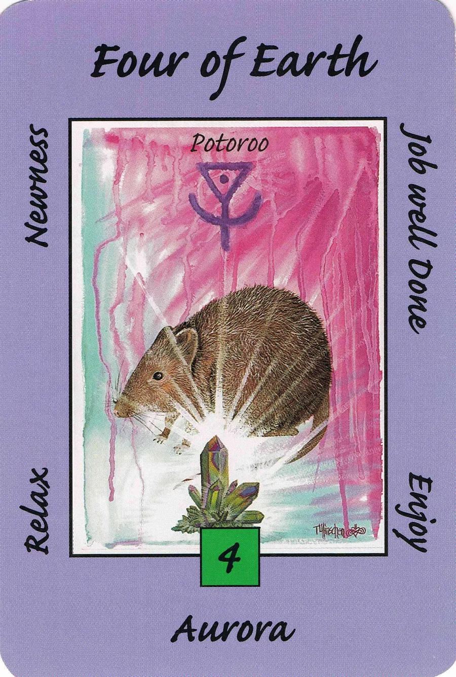 Four of Earth from the Australian Animal Tarot deck