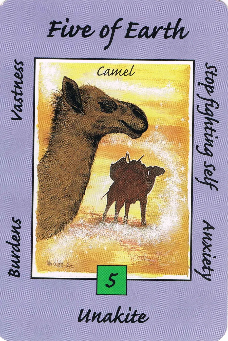 Five of Earth from the Australian Animal Tarot deck