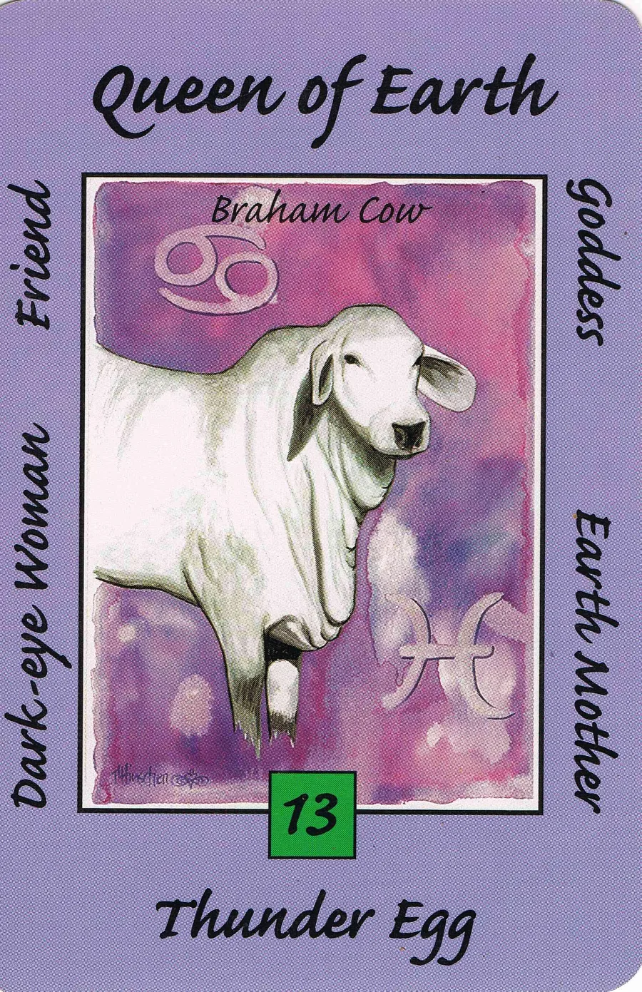 Queen of Earth from the Australian Animal Tarot deck