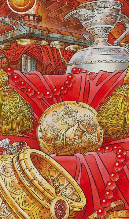Ace of Coins from the Avalon Tarot deck review gallery
