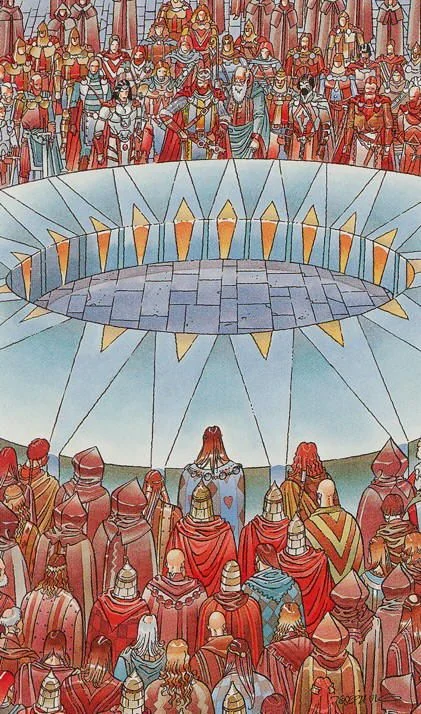 Four of Wands from the Avalon Tarot deck review gallery