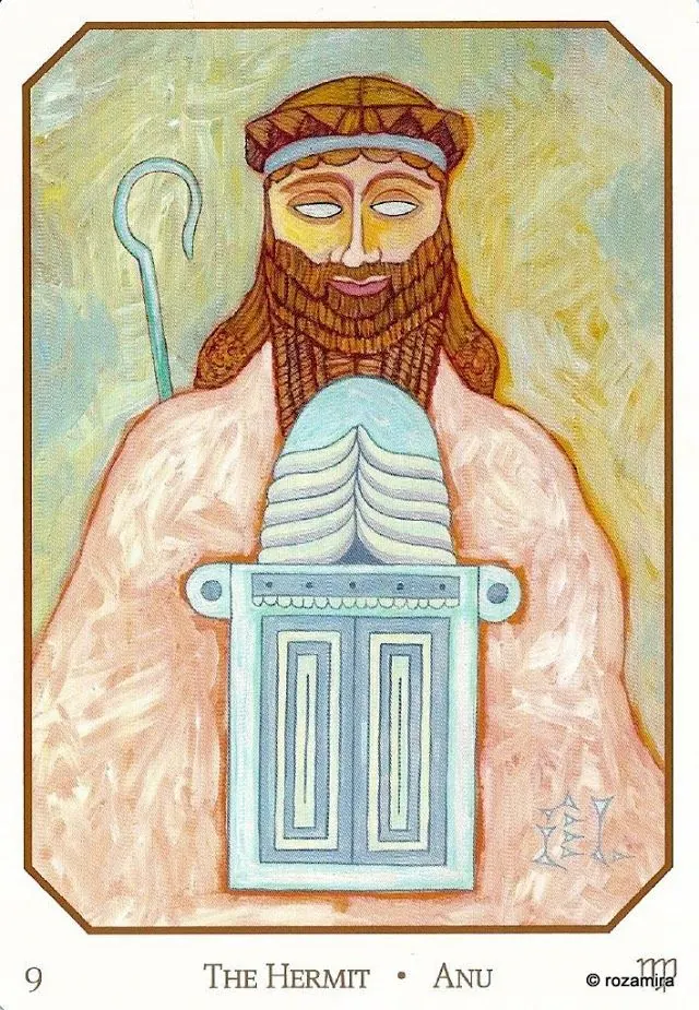 The Hermit - Anzu card from the Babylonian Tarot deck