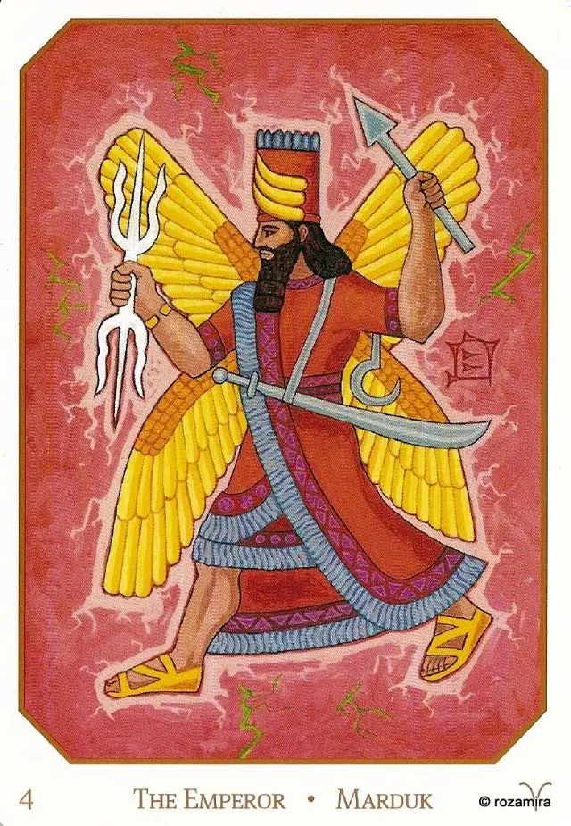 The Emperor - Marduk card from the Babylonian Tarot deck