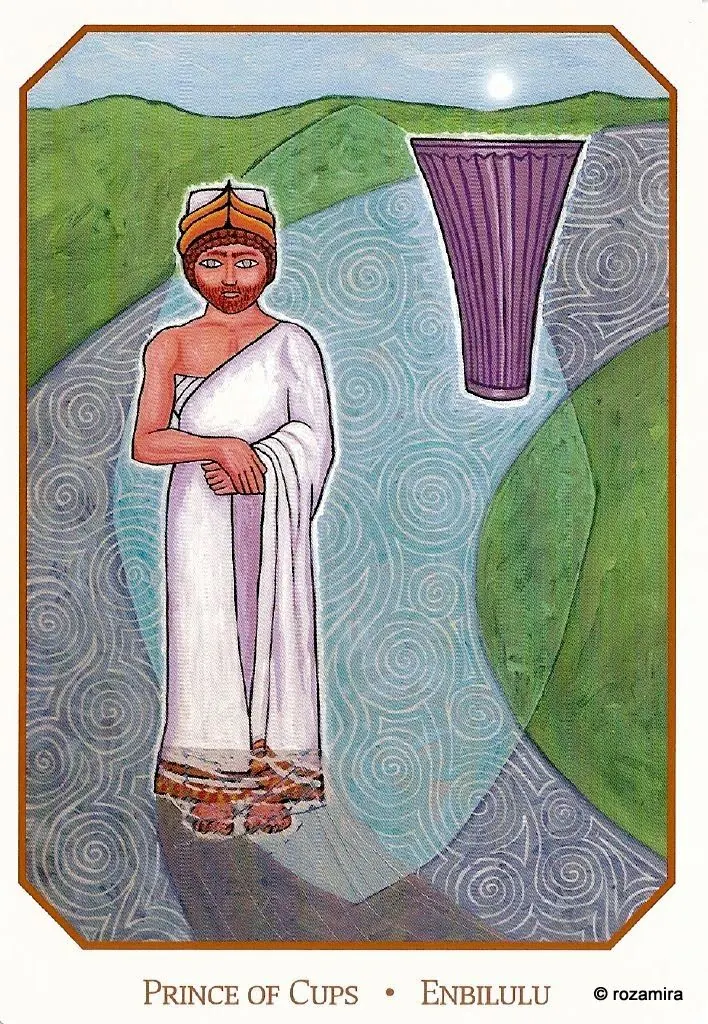 Prince of Cups - Enkidu card from the Babylonian Tarot deck
