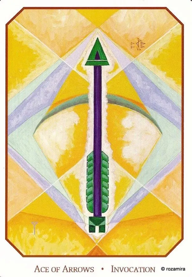 Ace of Arrows - Invocation card from the Babylonian Tarot deck