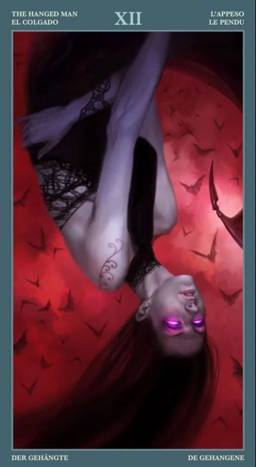 The Hanged Man card from the Barbieri Tarot deck