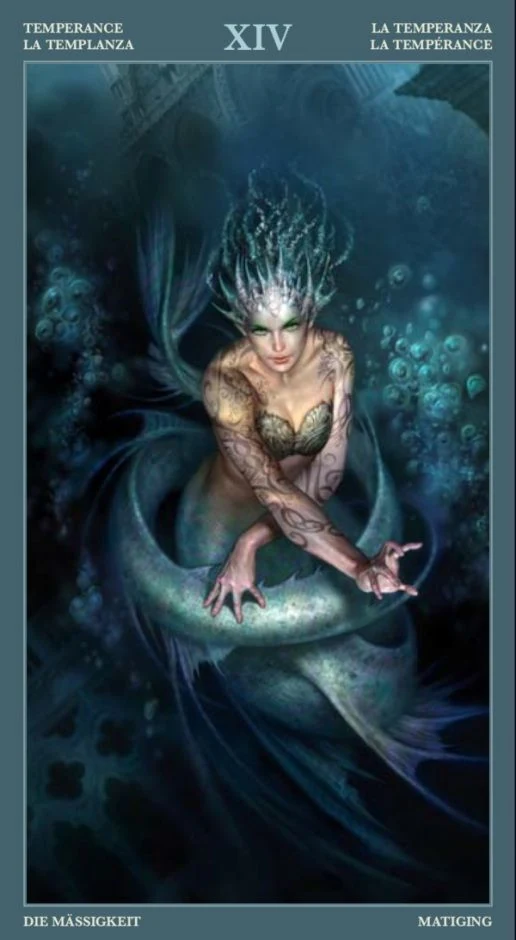 Temperance card from the Barbieri Tarot deck