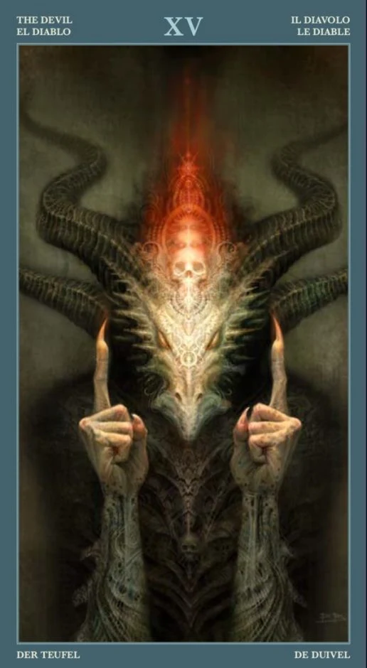 The Devil card from the Barbieri Tarot deck