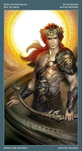 9 of Wands card from the Barbieri Tarot deck