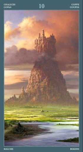 10 of Chalices card from the Barbieri Tarot deck