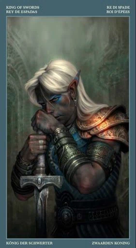 King of Swords card from the Barbieri Tarot deck