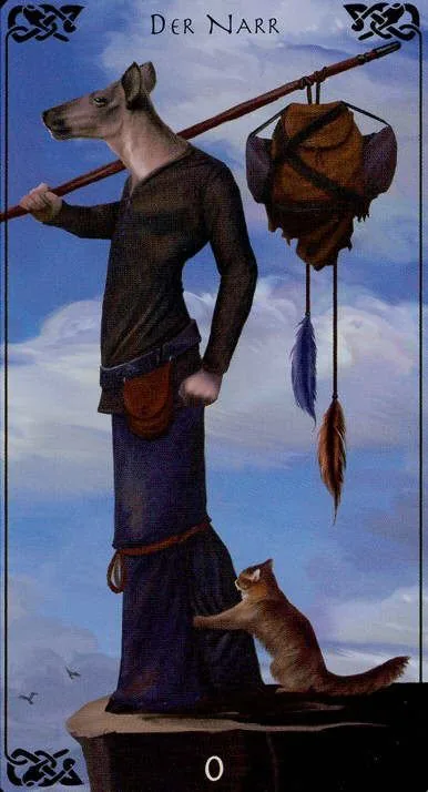 The Fool card from the Bayless Tarot deck