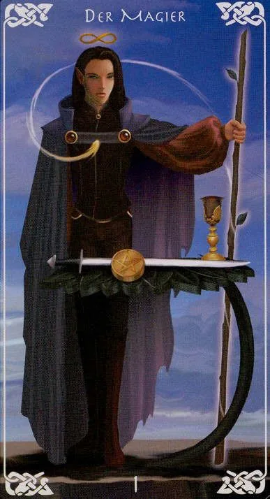 The Magician card from the Bayless Tarot deck