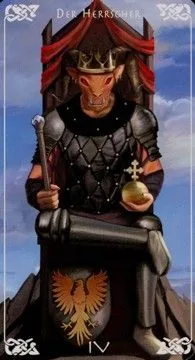 The Emperor card from the Bayless Tarot deck