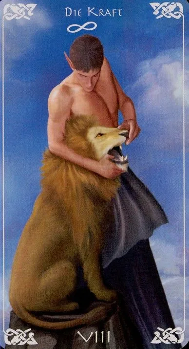 Strength card from the Bayless Tarot deck