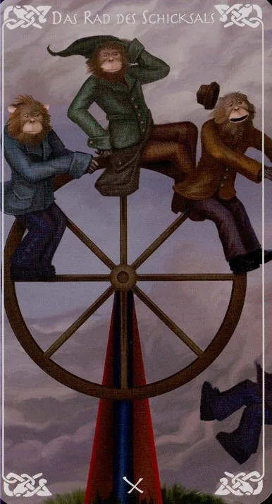 Wheel of Fortune card from the Bayless Tarot deck