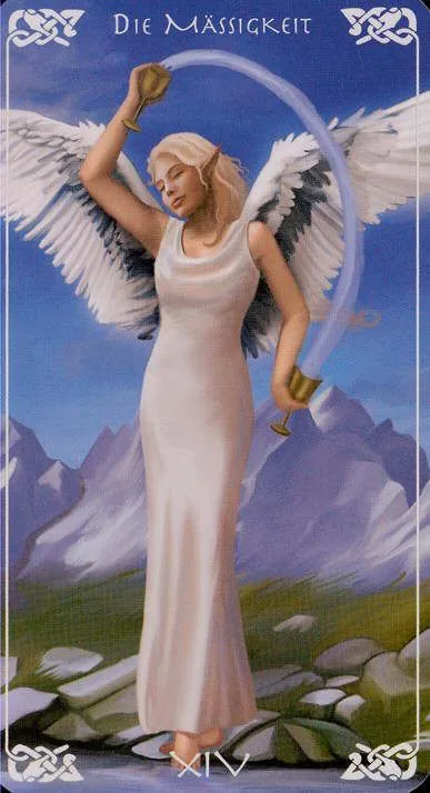 Temperance card from the Bayless Tarot deck