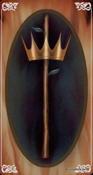 Ace of Wands card from the Bayless Tarot deck