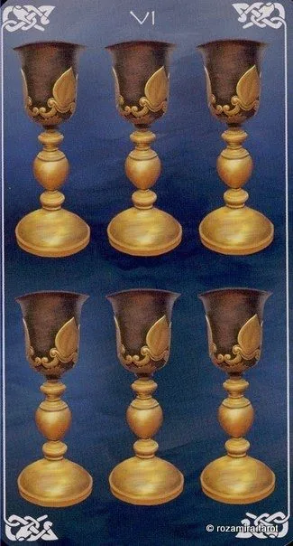 Six of Cups card from the Bayless Tarot deck