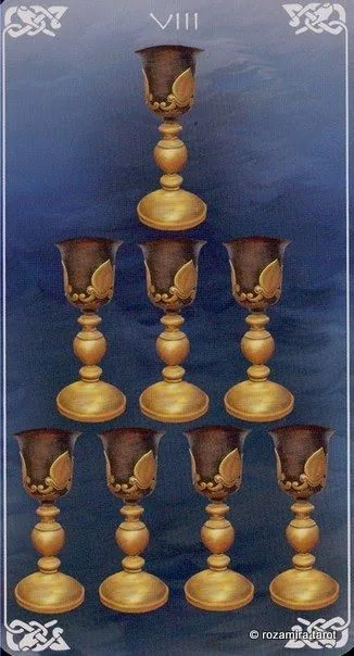Eight of Cups card from the Bayless Tarot deck