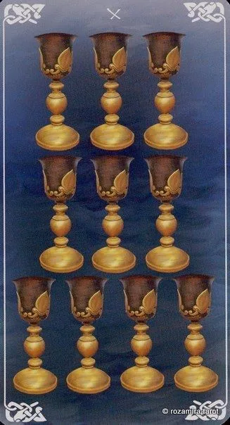 Ten of Cups card from the Bayless Tarot deck