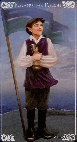 Page of Cups card from the Bayless Tarot deck