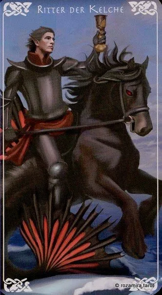 Knight of Cups card from the Bayless Tarot deck