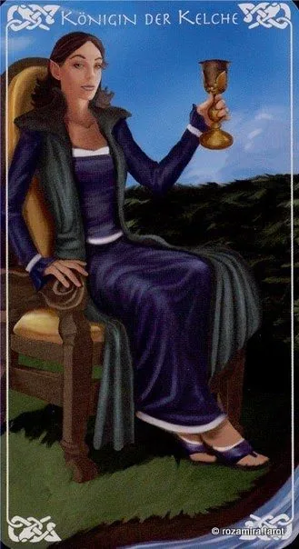 Queen of Cups card from the Bayless Tarot deck