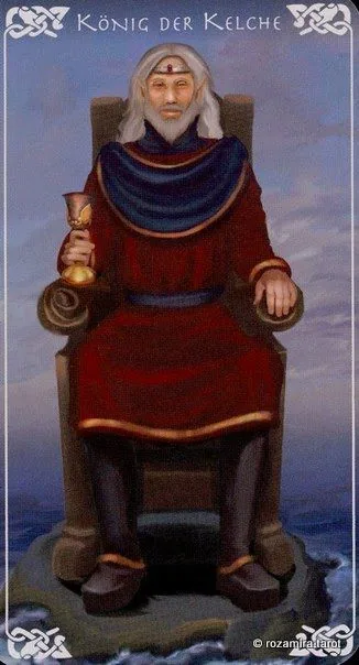 King of Cups card from the Bayless Tarot deck