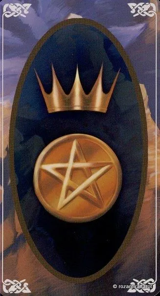 Ace of Pentacles card from the Bayless Tarot deck