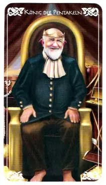 King of Pentacles card from the Bayless Tarot deck