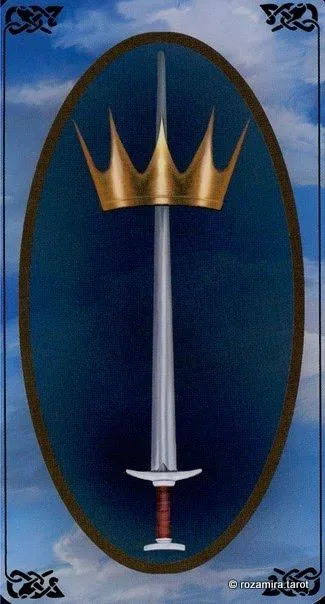 Ace of Swords card from the Bayless Tarot deck