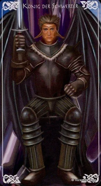 King of Swords card from the Bayless Tarot deck
