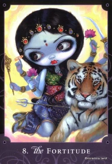8. The Fortitude card from the Beautiful Creatures Tarot deck