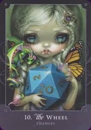 10. The Wheel card from the Beautiful Creatures Tarot deck
