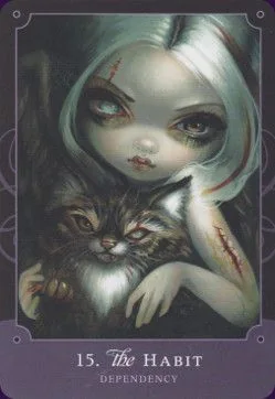 15. The Habit card from the Beautiful Creatures Tarot deck