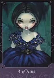 4 of Airs card from the Beautiful Creatures Tarot deck