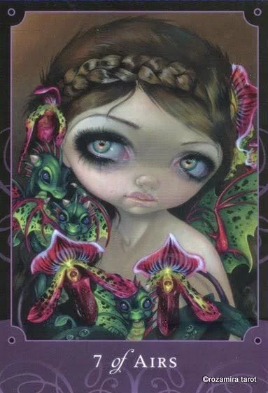 7 of Airs card from the Beautiful Creatures Tarot deck