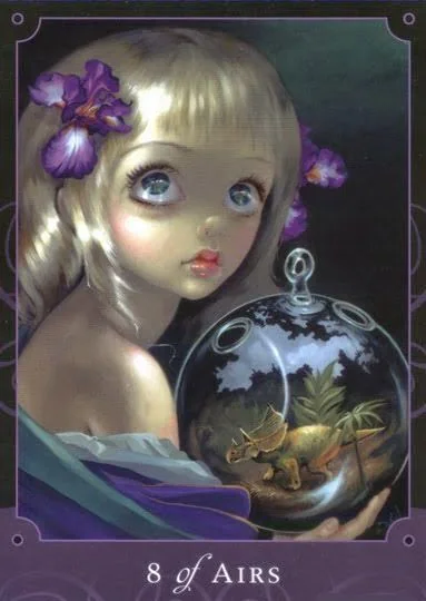 8 of Airs card from the Beautiful Creatures Tarot deck