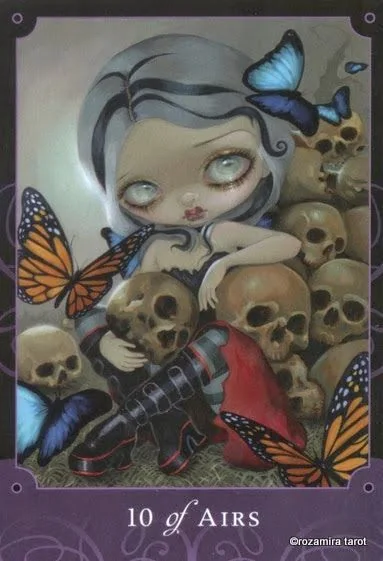 10 of Airs card from the Beautiful Creatures Tarot deck