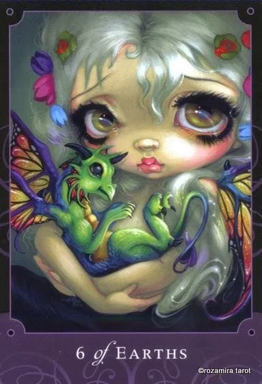 6 of Earths card from the Beautiful Creatures Tarot deck