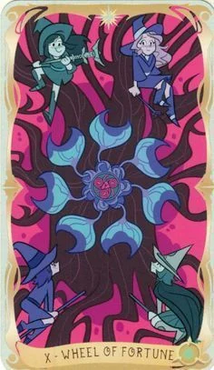 Wheel of Fortune card from the Believing Heart Tarot deck