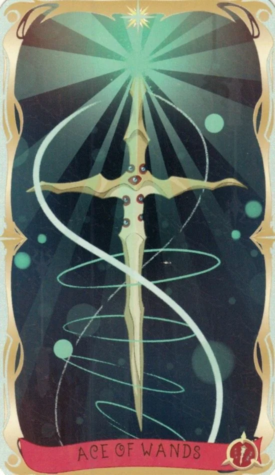 Ace of Wands - Believing Heart Tarot card Ace of Wands card from the Believing Heart Tarot deck