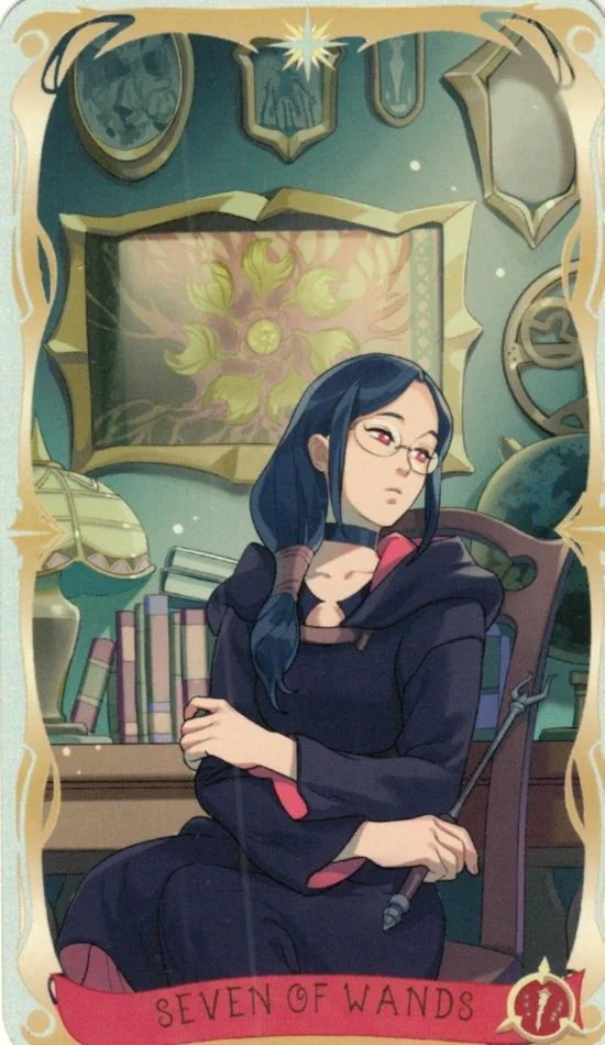 7 of Wands card from the Believing Heart Tarot deck