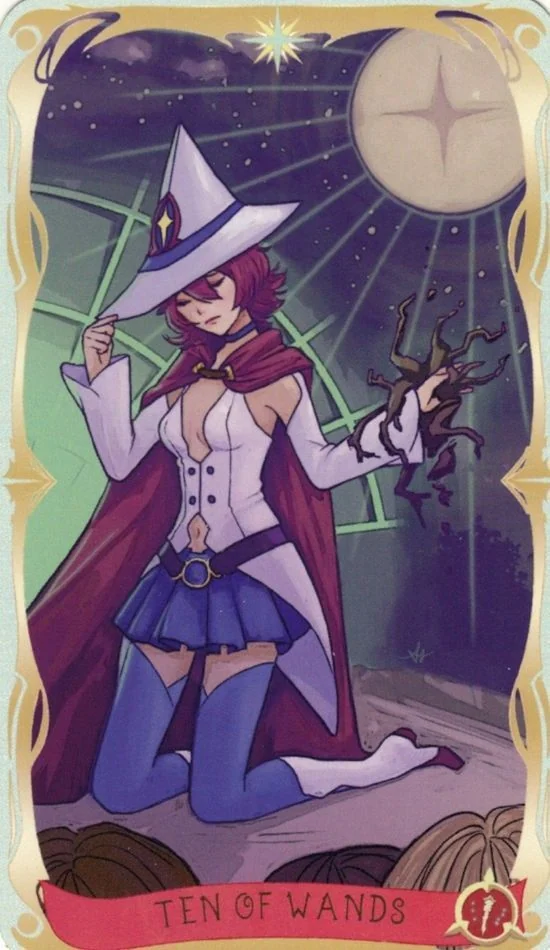 10 of Wands card from the Believing Heart Tarot deck