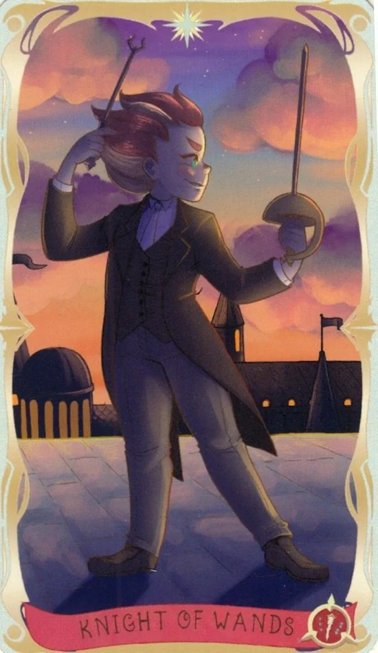 Knight of Wands card from the Believing Heart Tarot deck