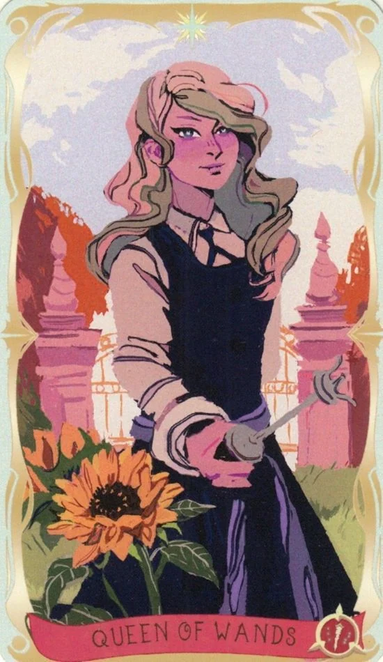 Queen of Wands - Believing Heart Tarot card Queen of Wands card from the Believing Heart Tarot deck