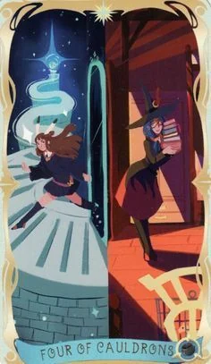 4 of Cauldrons card from the Believing Heart Tarot deck