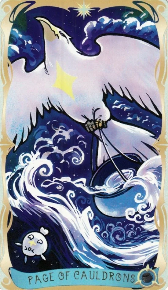 Page of Cauldrons card from the Believing Heart Tarot deck
